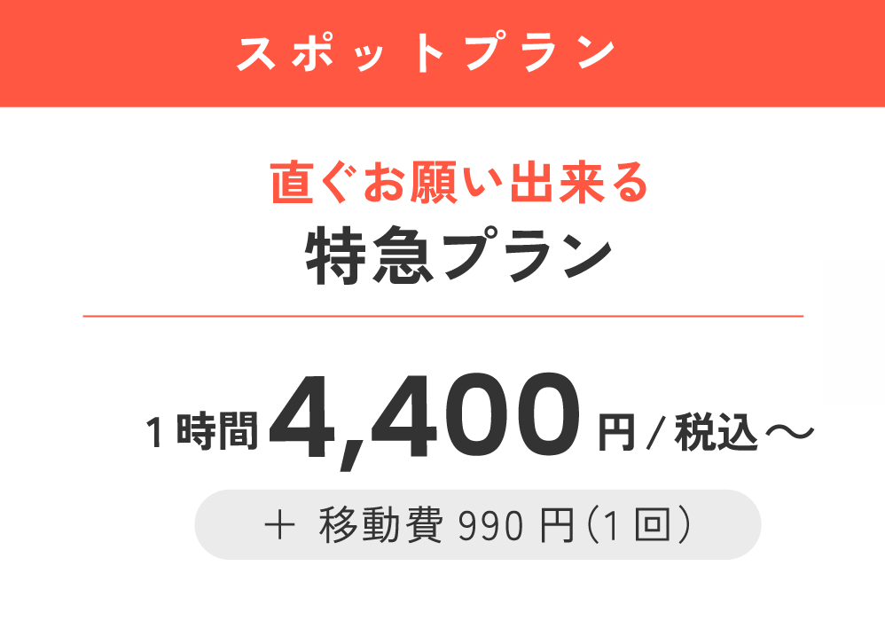 特急プラン 時間4,400円